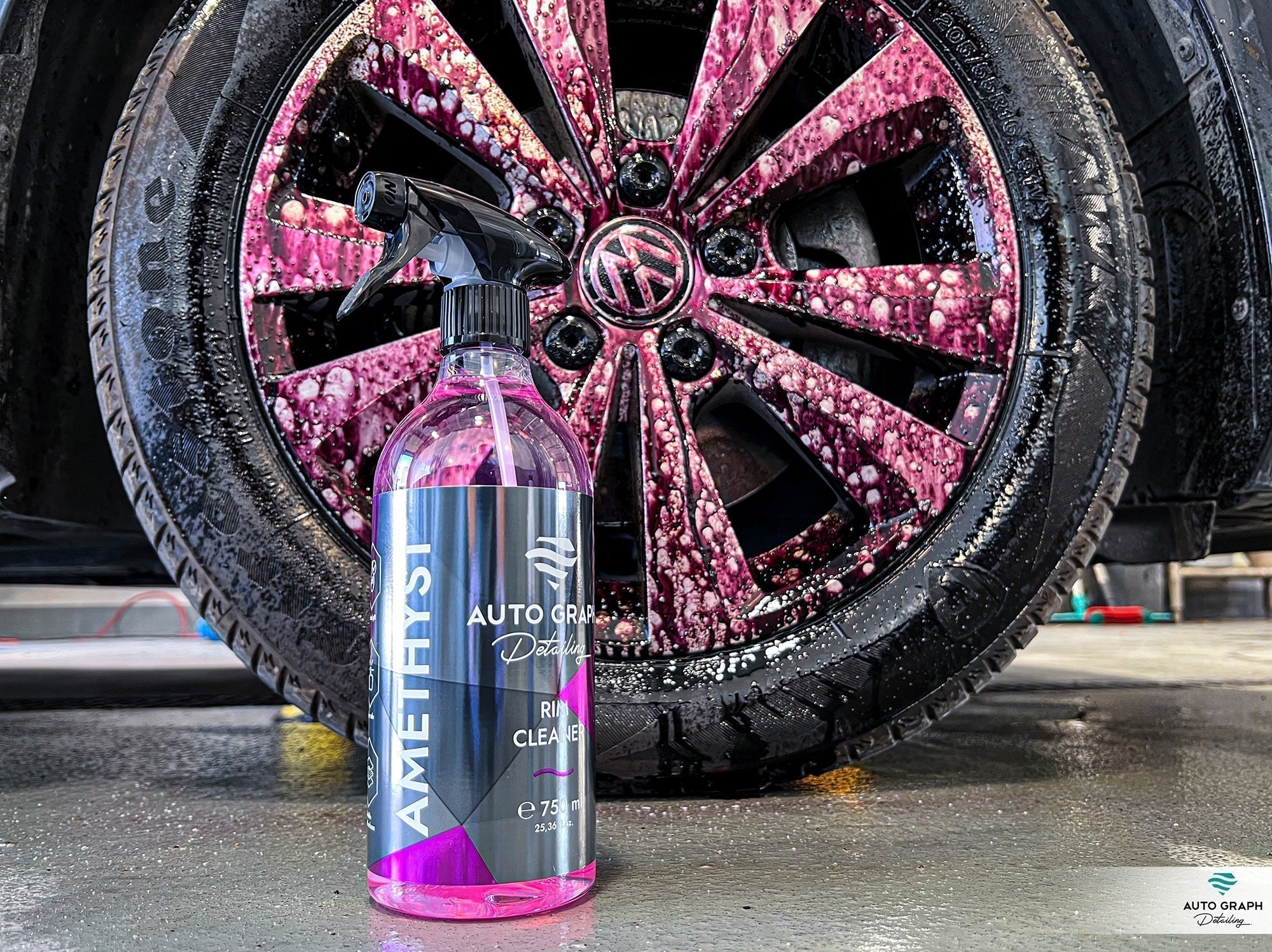 Auto Graph AMETHYST Rim Cleaner på fälg – fälgrengöring med Elite Detail Sverige
